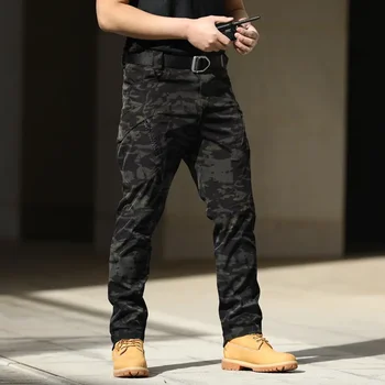 Новый уникальный комбинезон для фанатов спецназа, эластичные дышащие тактические брюки, повседневные брюки на молнии спереди с несколькими карманами