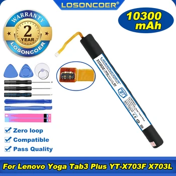 100% Оригинальный Аккумулятор LOSONCOER 10300mAh L16D3K31 для Lenovo Yoga Tab3 Plus Plus-X703F Plus-X703L YT-X703F YT-X703L