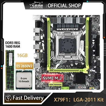 Материнская плата X79 LGA 2011 Kit Процессор Xeon E5 2650 V2 и 16 ГБ памяти DDR3 Поддерживают материнскую плату NVME Placa Mae LGA2011 X79F1