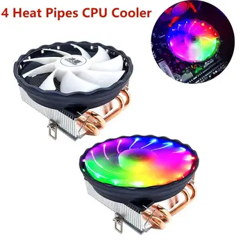 4 Тепловые Трубки CPU Cooler 120 мм PWM 4PIN PC Радиатор RGB CPU Охлаждающий Вентилятор для Intel LGA 1155 1150 1151 1700 2011 X79 X99 AMD AM3 AM4