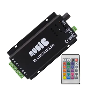 Инфракрасный 24-клавишный музыкальный контроллер iron shell, RGB, семицветная подсветка, инфракрасный пульт дистанционного управления, KTV audio, контроллер управления звуком.