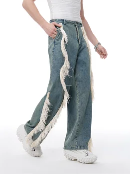 E05339 Модные мужские джинсы 2023 для подиума, роскошная мужская одежда известного бренда европейского дизайна в стиле вечеринок