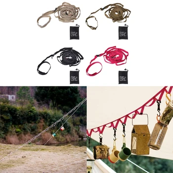 Универсальный ремешок для палатки, ремень для гамака, Вешалки для одежды, веревка для кемпинга, 5 м