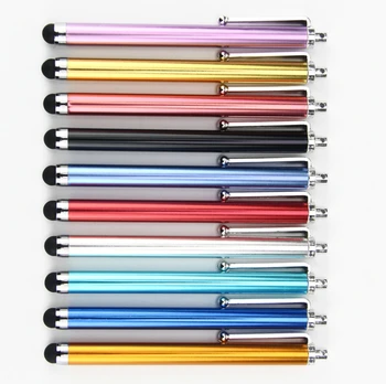 200шт Металлический Емкостный стилус, ручка с сенсорным экраном 9.0 для iPhone iPad Samsung, планшетный ПК, мобильный телефон с зажимом
