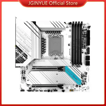 Материнская плата JGINYUE B760M LGA 1700 Поддерживает 12-й 13-й Процессор Intel Core i3/i5/i7/i9 С Двухканальной Памятью DDR4 B760M-Snow Dream