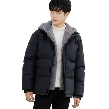Мужская зимняя хлопчатобумажная куртка, теплая удобная толстовка с капюшоном, утепленные пуховики, Новинка 2024 года, мужская ветрозащитная одежда, большие размеры M-8XL