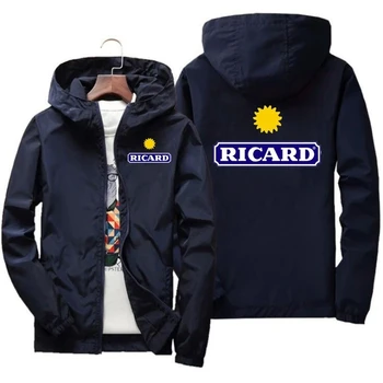 2024 Мужская повседневная бейсбольная куртка RICARD с капюшоном, весна и осень, хип-хоп, большие размеры, модная повседневная спортивная одежда, куртка на молнии