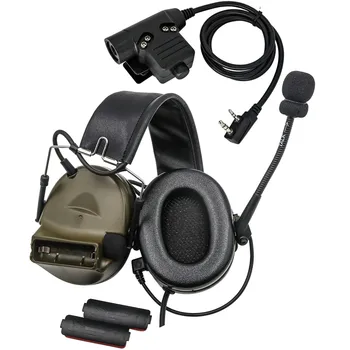 Тактическая гарнитура PELTO COMTAC II, электронные наушники Comtac для защиты слуха, звукоснимателя и шумоподавления, военные наушники