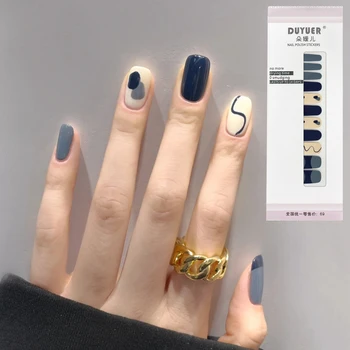 22 пальца / набор текстурированных пленочных наклеек для ногтей nail art sticker, долговечная водонепроницаемая и дышащая посадка