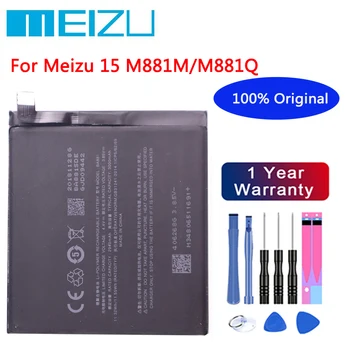 Новый Meizu 100% Оригинальный Аккумулятор BA881 Для Meizu 15 M881 M881M M881Q 3000 мАч Мобильного Телефона Высококачественный Аккумулятор Bateria + Инструменты