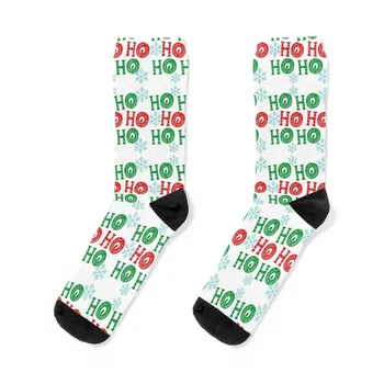 Хо-хо-хо Рождественские носки с рисунком снежинки идеи подарков на день Святого Валентина роскошные носки Мужские носки Женские