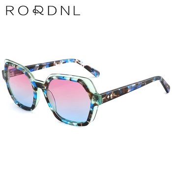 Поляризованные оптические солнцезащитные очки для женщин с высококачественной геометрией, модные солнцезащитные очки, большие ацетатные очки UV400 Оптом