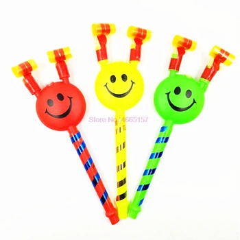 От DHL 1000 шт. свистки с улыбающимся лицом, шумоподавляющие свистки, детские игрушки для вечеринки по случаю дня рождения, выдвижной свисток