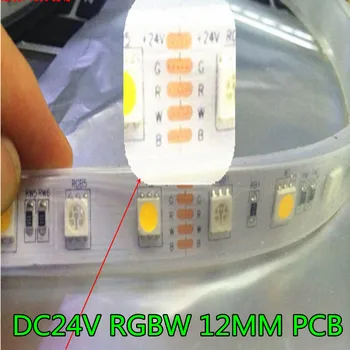 DC24V RGBW светодиодная лента 5050 SMD 12 мм PCB 5 М 60 светодиодов/м светодиодная гибкая лента rope stripe light RGBWW RGB теплый белый Новейший