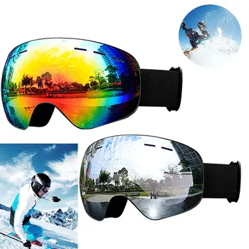 Двойные слои анти-туман лыжные очки Очки сноуборд лыжи охлаждения на открытом воздухе спортивные очки для спорта на открытом воздухе Сноуборд катание на лыжах
