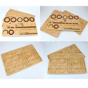Деревянная доска для дизайна браслетов Деревянный лоток для бисероплетения для ювелирных изделий ручной работы