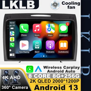 Android 13 Для Mercedes Benz SLK R171 W171 2004-2011 Автомобильный Радиоприемник AHD 4G LTE Мультимедиа Без 2din QLED Беспроводной Carplay Auto WIFI