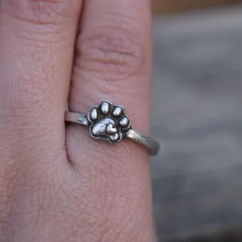 10шт Отпечаток лапы кошки собаки и кольцо с сердечком в подарок любителю домашних животных