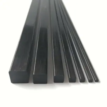 2шт 50 см Черный квадратный стержень из углеродного волокна 2 мм/2,5 мм/3 мм/4 мм/5 мм/6 мм/8 мм/10 мм