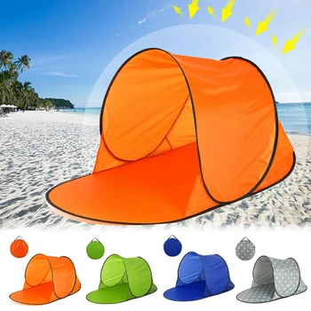 1 шт. Маленькая складная палатка, открытый УФ-тент для пляжа, Портативная Полностью автоматическая всплывающая ультралегкая водонепроницаемая одноместная палатка для пикника