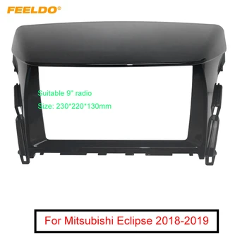 Автомобильный аудио-радиоприемник FEELDO 2DIN, переходник для лицевой панели Mitsubishi Eclipse, 9-дюймовый комплект рамок для приборной панели с большим экраном
