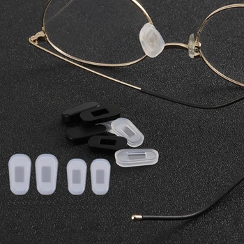 10 пар мягких силиконовых накладок для носа для очков, воздушная камера, накладка для носа для очков, вставляемая