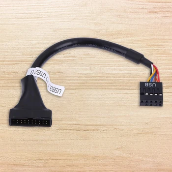 20-контактный разъем USB Male to 2.0 9-контактный разъем Female Splitter кабель-адаптер конвертер для аксессуаров бытовой электроники