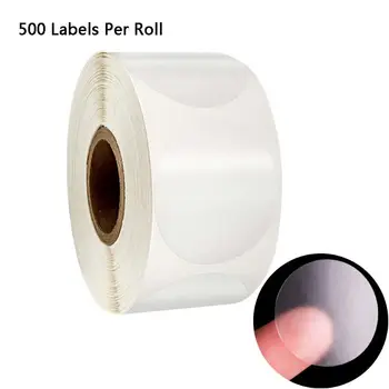 Круглые прозрачные наклейки 500 шт./рулон, самоклеящиеся наклейки, уплотнитель для закусок для ЭКСПРЕСС-упаковки, Прозрачная упаковка коробки