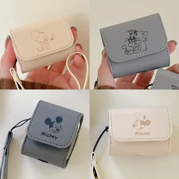 Disney Mickey Minnie PU Кожаный Чехол для Airpods 3rd 2 1 Bluetooth Наушники Airpods Pro Креативный Милый Чехол Для наушников