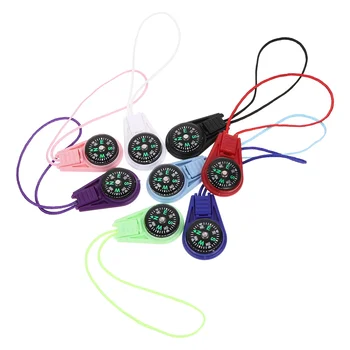 20 шт. компас-слайдер на шнурке (разноцветные), 20 шт. аксессуары для кемпинга на пуговицах, на открытом воздухе, маленький акриловый ребенок для выживания