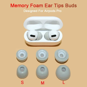 1 пара Ушных вкладышей с Шумоподавлением Memory Foam для Airpods Pro, Сменные наушники, Чехол Для наушников, Беруши для Apple Airpods Pro