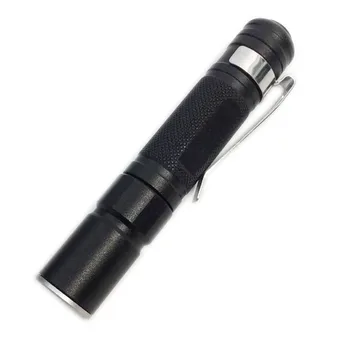Мини-фонарик со светодиодной подсветкой высокой яркости, тактическая ручка с карманным зажимом, компактный фонарик для экстренного осмотра, батарея AAA