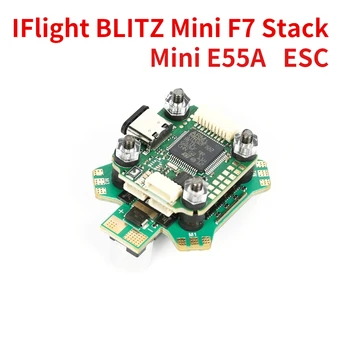 Стек iFlight BLITZ Mini F7 с контроллером полета BLITZ Mini F7 V1.1 / BLITZ Mini E55 4-В-1 2-6 S ESC для деталей FPV