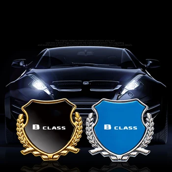 Металлические наклейки на значок автомобиля, наклейки для украшения окна автомобиля, наклейки для Mercedes Benz B CLASS с логотипом, автомобильные Аксессуары