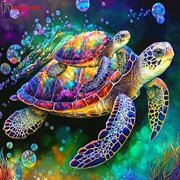 Huacan 5D Алмазная живопись Новые Поступления Вышивка Морской Черепахи Животная Мозаика Полный Квадратный Круглый Декор для дома