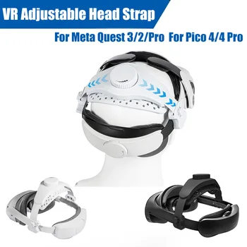 Головной ремень для Meta Quest 3 Универсальный регулируемый головной убор Головной ремень для Quest 2 / Pro / Pico 4 / Pro VR Выдвижная повязка на голову