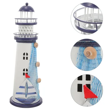 Украшения в виде океанского маяка, лампа, Средиземноморский дом, Ванная комната для высокого Рождественского морского орнамента, Обеденный стол, письменный стол