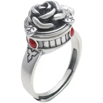Можно открыть ювелирные изделия из серебряного кольца 925 пробы, ретро и персонализированную розу, коробку Gawu, открытое кольцо для пожилых людей