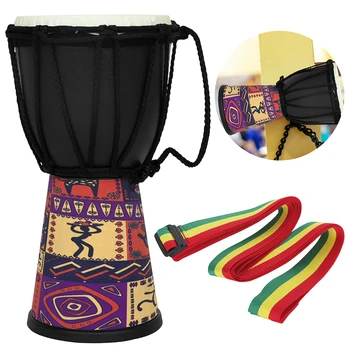 Африканский барабан 4 дюйма Djembe Drum Профессиональный Бонго-барабан Ручной работы Традиционный африканский барабан с резьбой по дереву