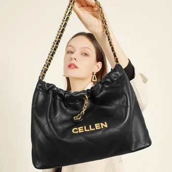 Женская сумка для покупок из мягкой натуральной кожи бренда C Модный дизайн По индивидуальному заказу Видео распаковки продукта