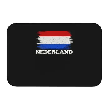 Поддерживающий флаг Нидерландов Коврик для входной двери, противоскользящий впитывающий коврик для двери в помещении, коврик для кухни, ковер для входа