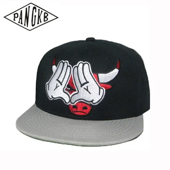 Бренд PANGKB, черная кепка BULL, черная кепка для уличных танцев в стиле хип-хоп, мужская женская бейсболка для взрослых, повседневная бейсболка от солнца, бейсболка bone