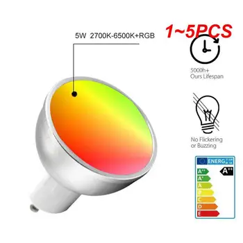 1 ~ 5ШТ энергосберегающий прожектор GU10 GU5.3 AC220V AC110V нестробирующий теплый белый свет 3 ВТ-8 Вт может заменить 30 Вт 50 Вт галогенную лампу