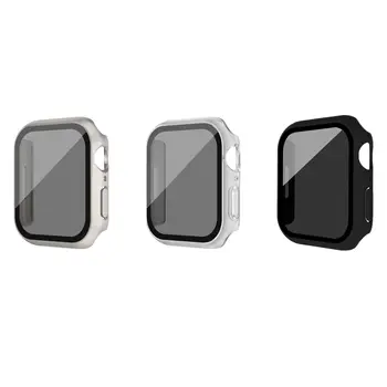 Крышка ПК + защитное стекло Для Apple iWatch case Ultra 49 мм 45 мм 41 мм 44 мм 40 мм 42 мм 38 мм Аксессуары iWatch series 8 4 5 6 SE 7