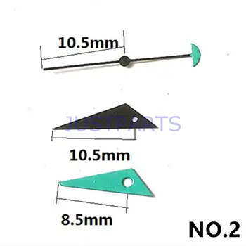 Стрелки часов с неправильной формой треугольника 10,5 мм для кварцевого механизма Miyota 2035