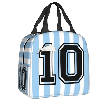 Сумка для ланча с флагом Аргентины для женщин, портативный Термоизолированный подарочный ланч-бокс для аргентинского футбола, Многофункциональная сумка для пикника с едой