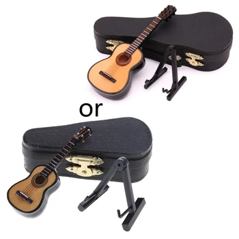 Миниатюрная гитара с подставкой и местом для хранения украшения чехла Бас-гитара Оптом