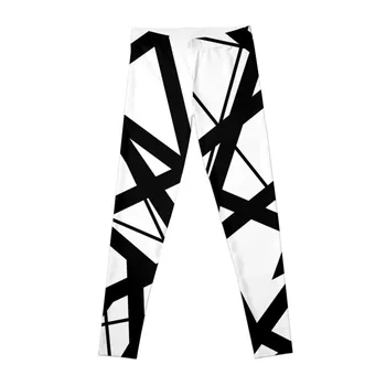 EVH: аутентичный дизайн в черно-белую полоску (чистый белый), Леггинсы для женского спортзала, женские леггинсы для фитнеса, пуш-ап, женские леггинсы