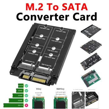 Адаптер M2 NGFF Для SATA 2,5-Дюймовый Жесткий диск Плата адаптера SATA3.0 6 Гбит/с Конвертер Карты B + M Ключ Поддержка 2230 2242 2260 2280 M2 SSD