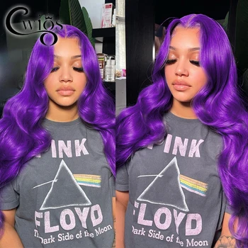 Ярко-фиолетовые волнистые вьющиеся волосы 180 плотности синтетический кружевной парик женские детские волосы без геля из термостойкого волокна party queen косплей